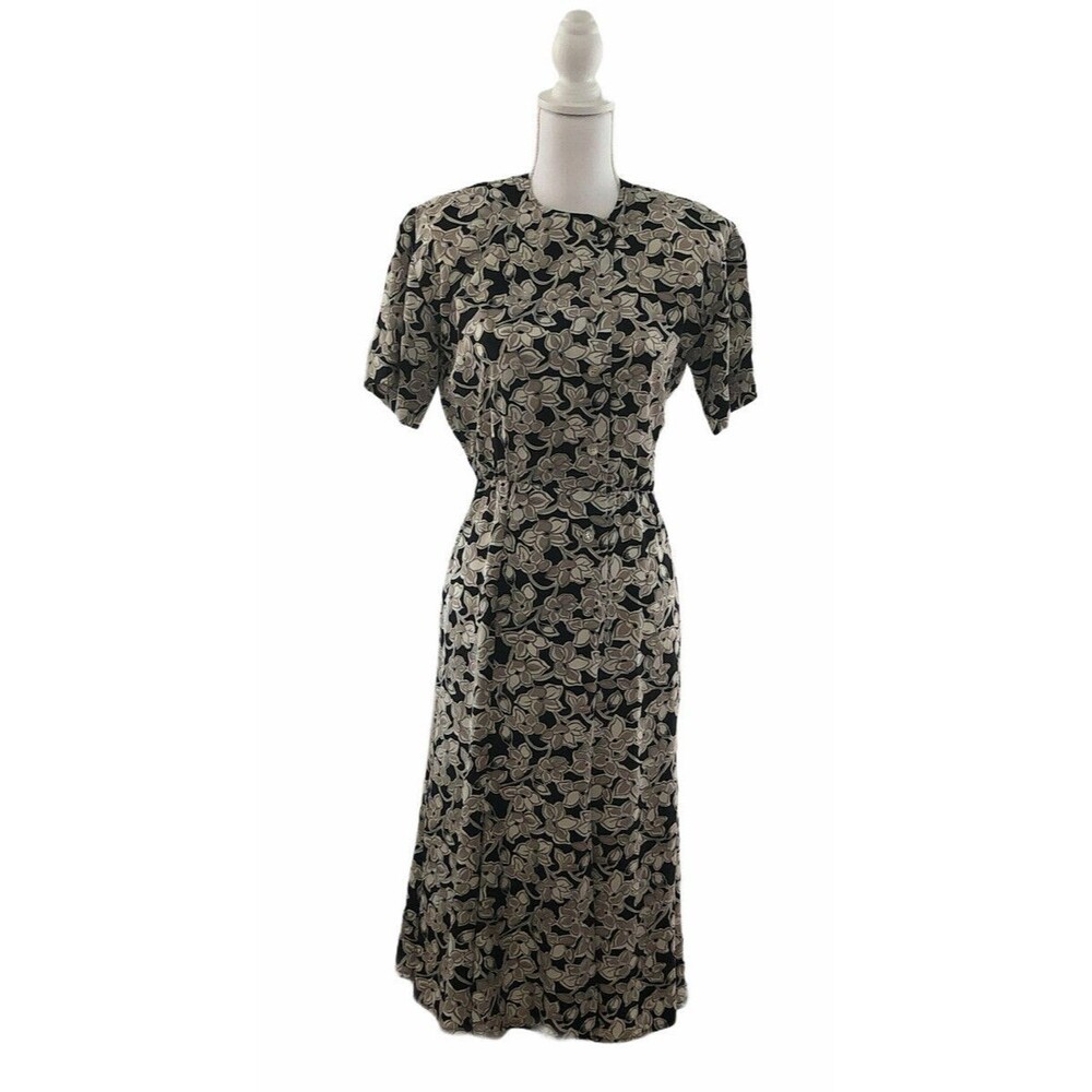 Vintage 90’s Floral Print Midi Dress, Boho, Grunge, Size 2P Liz Claiborne